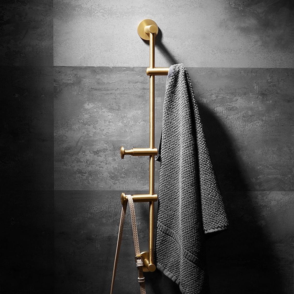 Vintage Brass Coat Rack Wall Mounted Solid Brass Coat Hook Towel Hanger  Brass Hooks Robe Racks Antique Design 