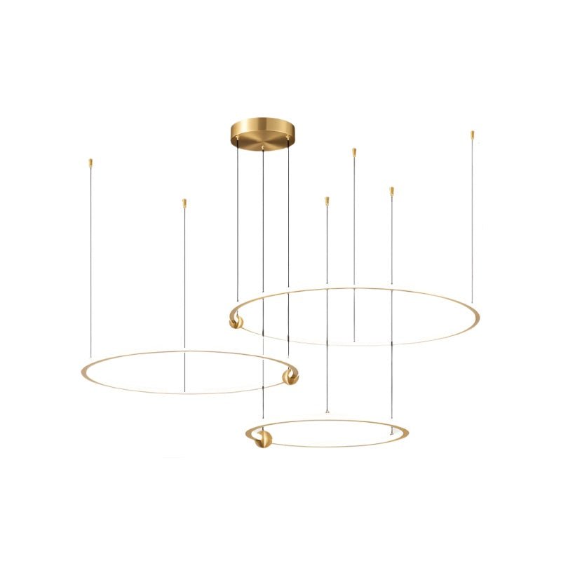 ANELLI Solid Brass Circular Chandelier - meraki.