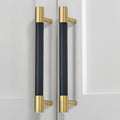 BEETHAM Solid Brass & Leather Furniture Handles - meraki.