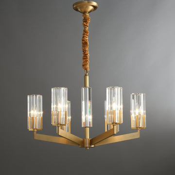 CELESTE Brass Round Chandelier - meraki.