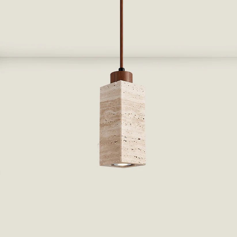 ETRA Stone & Walnut Pendant Light - meraki.