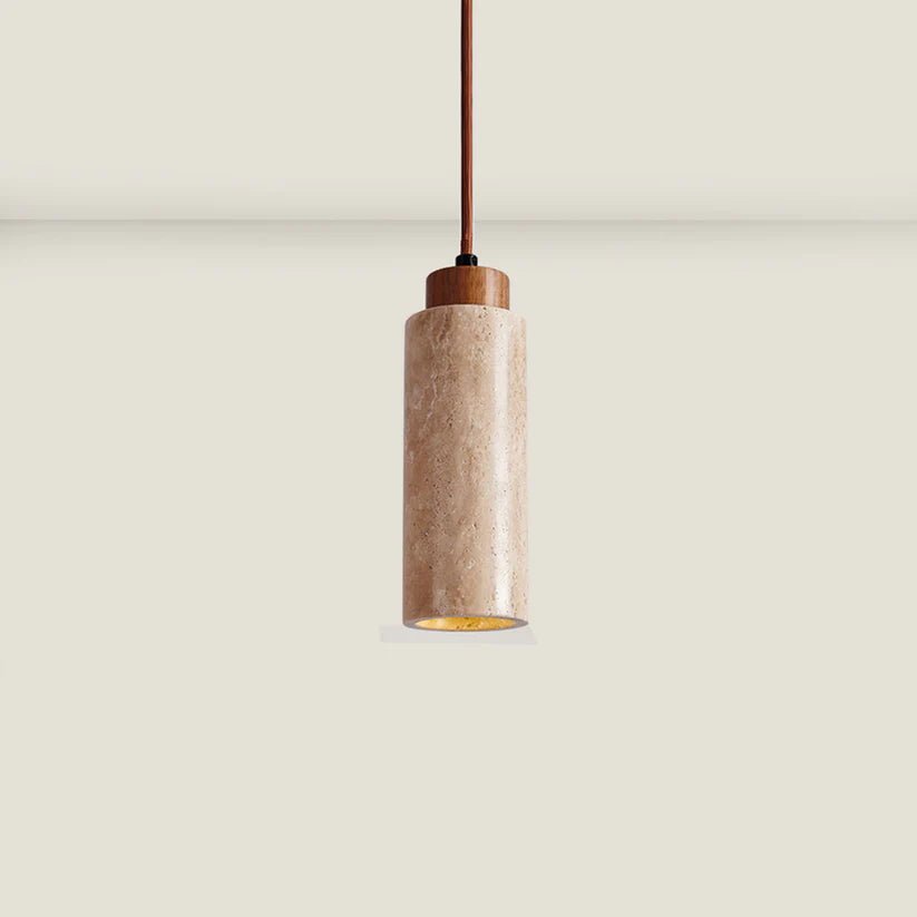 ETRA Stone & Walnut Pendant Light - meraki.