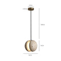 GAIA Stone & Walnut Pendant Light - meraki.