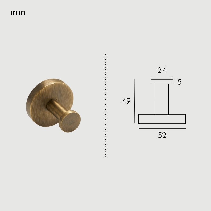 KRAM Solid Brass Robe Hook - meraki.