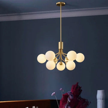 LUMORA Brass Globe Chandelier - meraki.