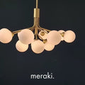 LUMORA Brass Globe Chandelier - meraki.