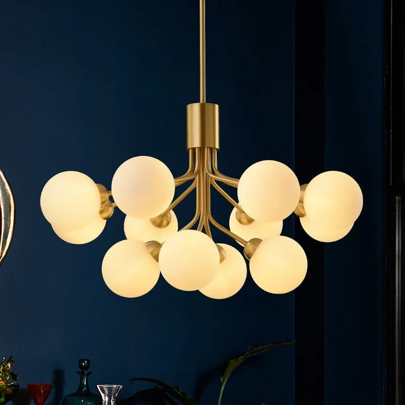 LUMORA Brass Globe Chandelier - meraki.