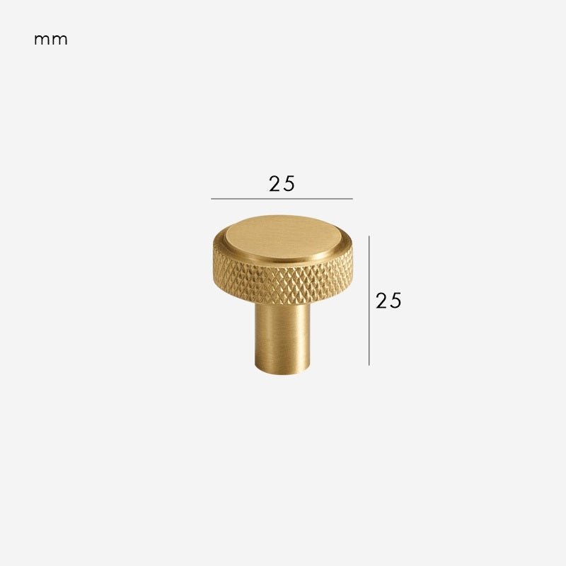 MANHATTAN Knurled Brass Knobs - meraki.