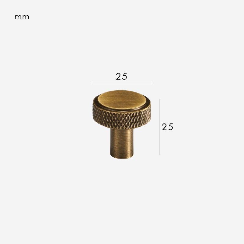 MANHATTAN Knurled Brass Knobs - meraki.