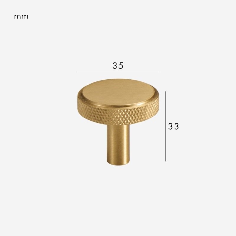 MANHATTAN Knurled Brass Knobs - meraki.