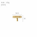 meraki. Renew - GOTHAM Solid Brass T - Bars - meraki.