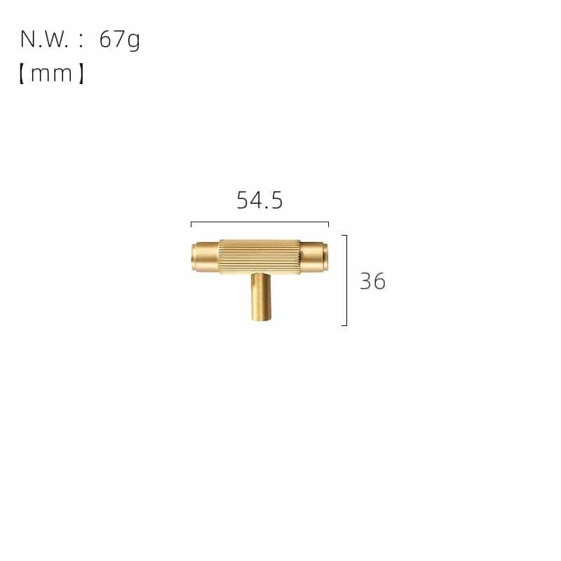 meraki. Renew - GOTHAM Solid Brass T - Bars - meraki.