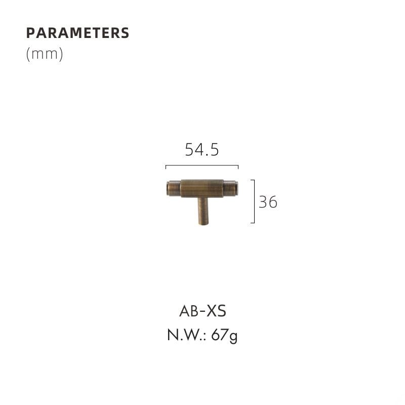 meraki. Renew - GOTHAM Solid Brass T - Bars - meraki.