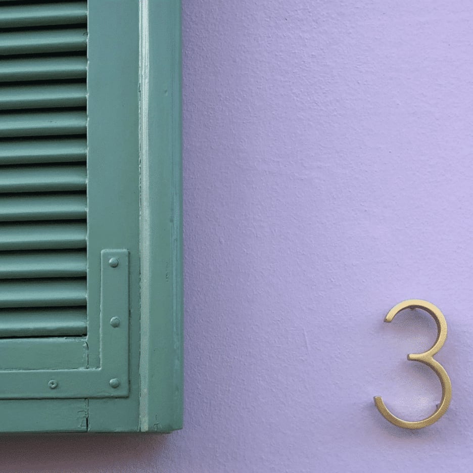 meraki. Renew - OBRE Satin Brass House Numbers - meraki.