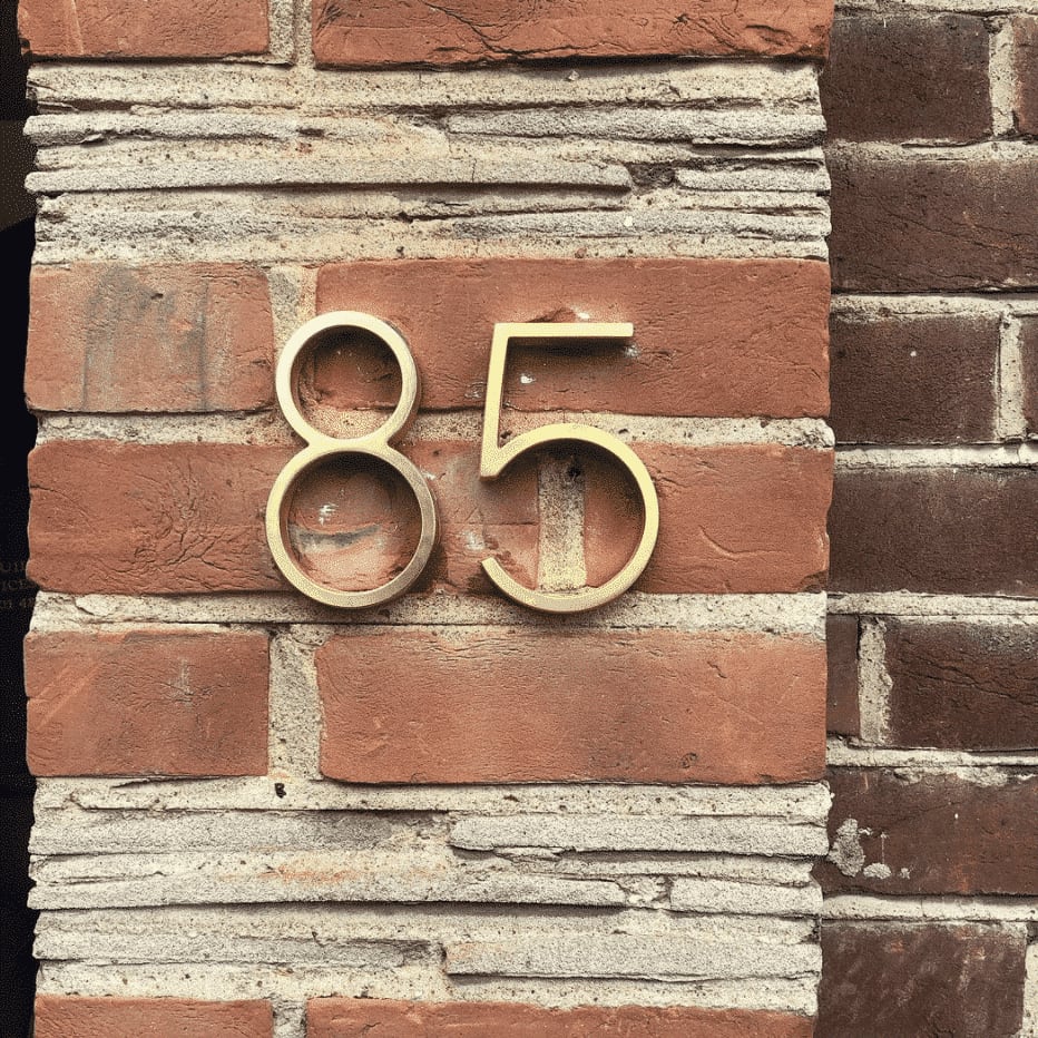 meraki. Renew - OBRE Satin Brass House Numbers - meraki.