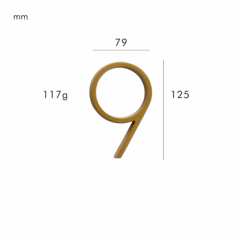 meraki. Renew - OBRE Satin Brass House Numbers - meraki.