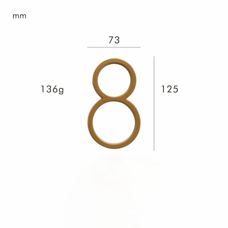 meraki. Renew - OBRE Satin Brass House Numbers - meraki.