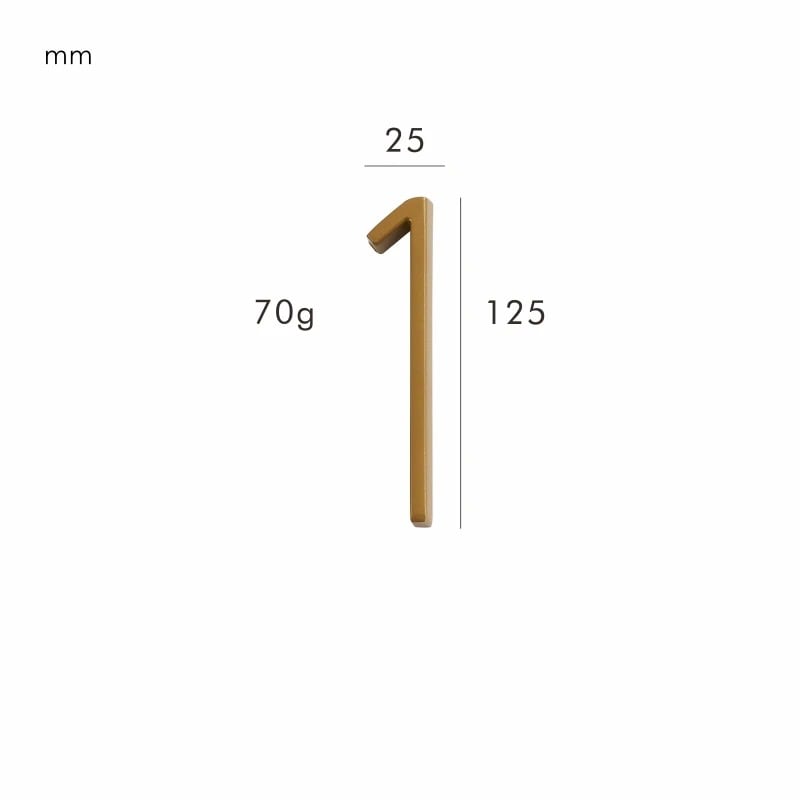 meraki. Renew - OBRE Satin Brass House Numbers - meraki.