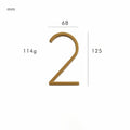 meraki. Renew - OBRE Satin Brass House Numbers - meraki.