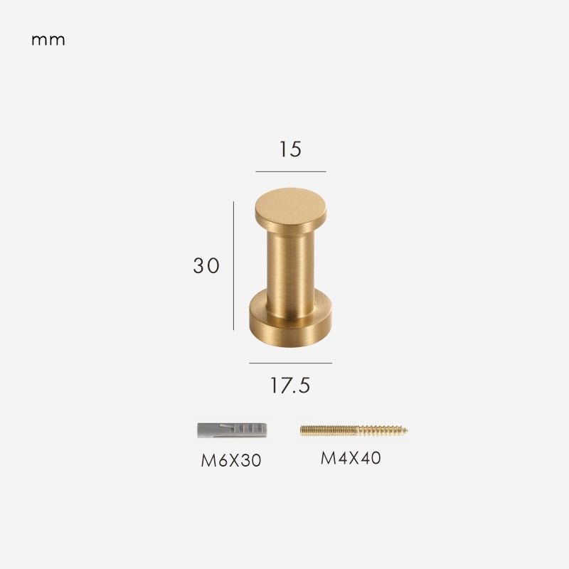 MODULA Brass Wall Hooks - meraki.