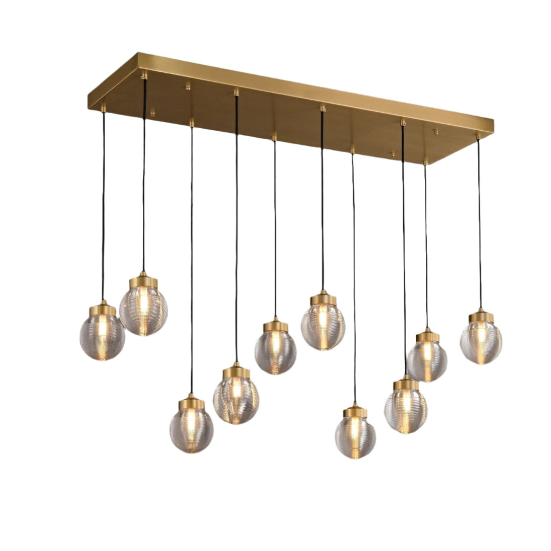 ORBIS Brass Linear Chandelier - meraki.