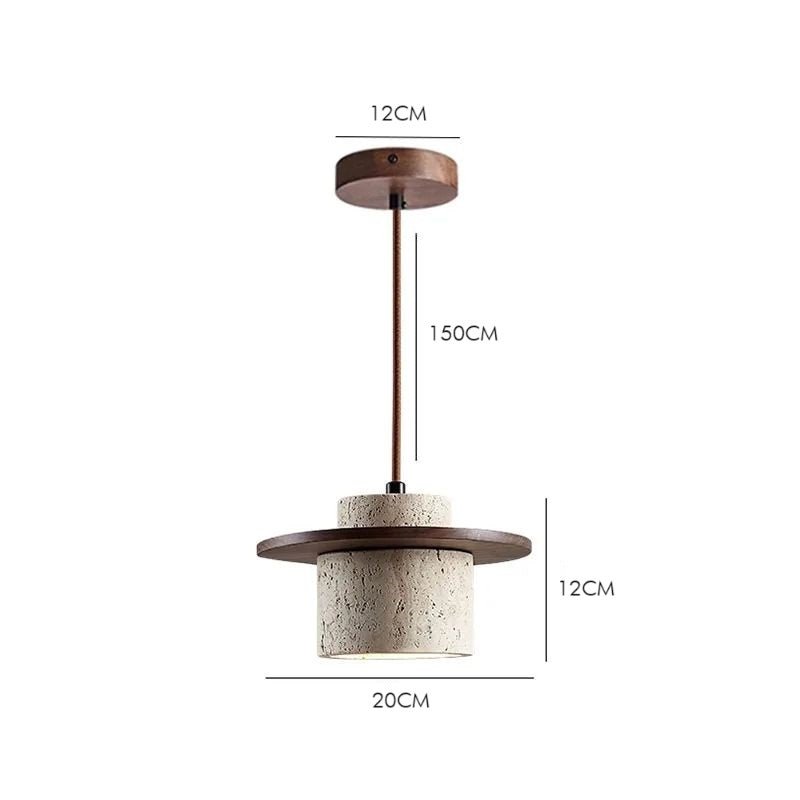 TERRA Stone & Wood Pendant Light - meraki.