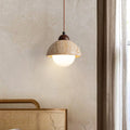 THERA Stone & Walnut Pendant Light - meraki.