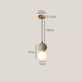 THERA Stone & Walnut Pendant Light - meraki.