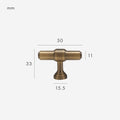 VELA Solid Brass T - Bar - meraki.