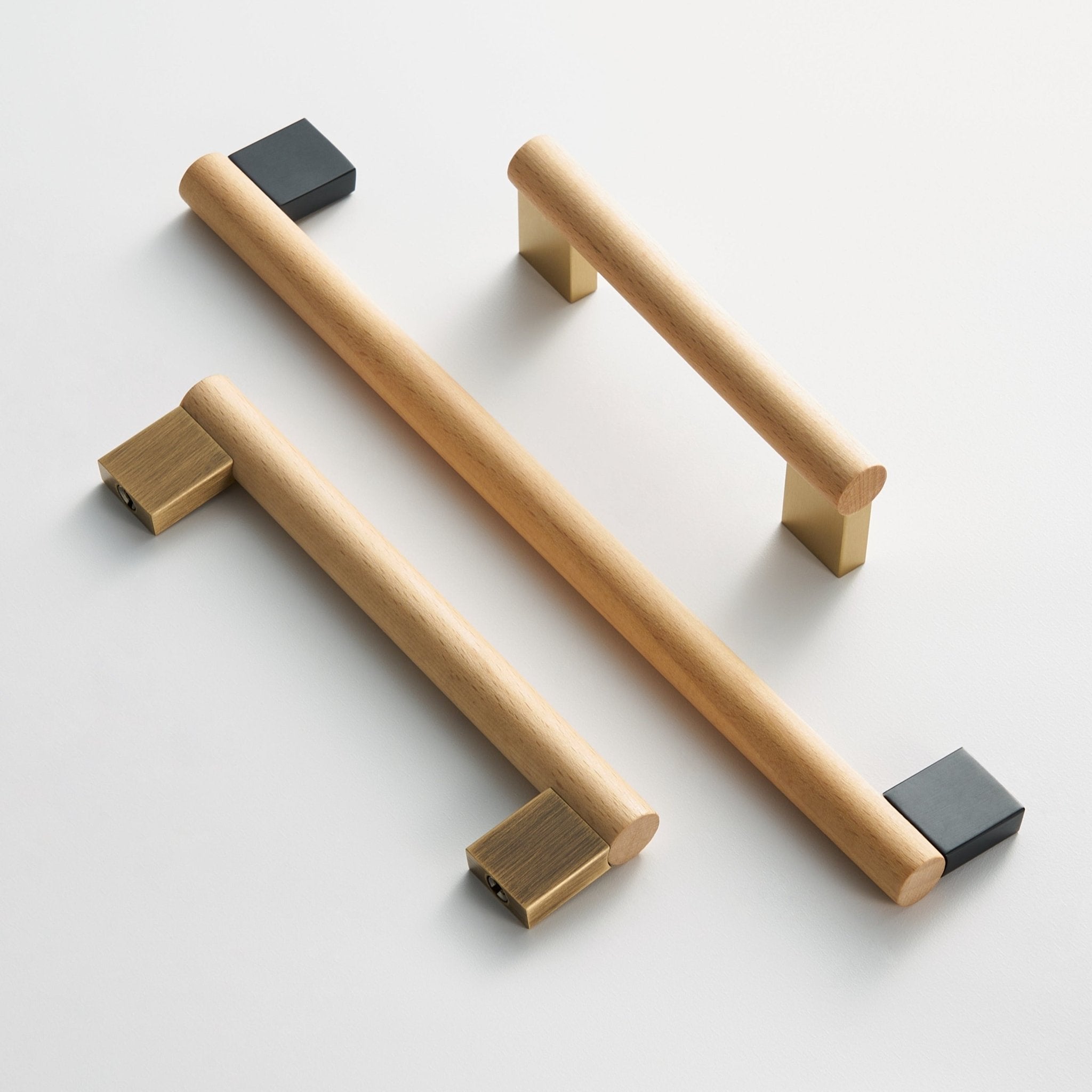 XYLO Beech & Brass Handles - meraki.