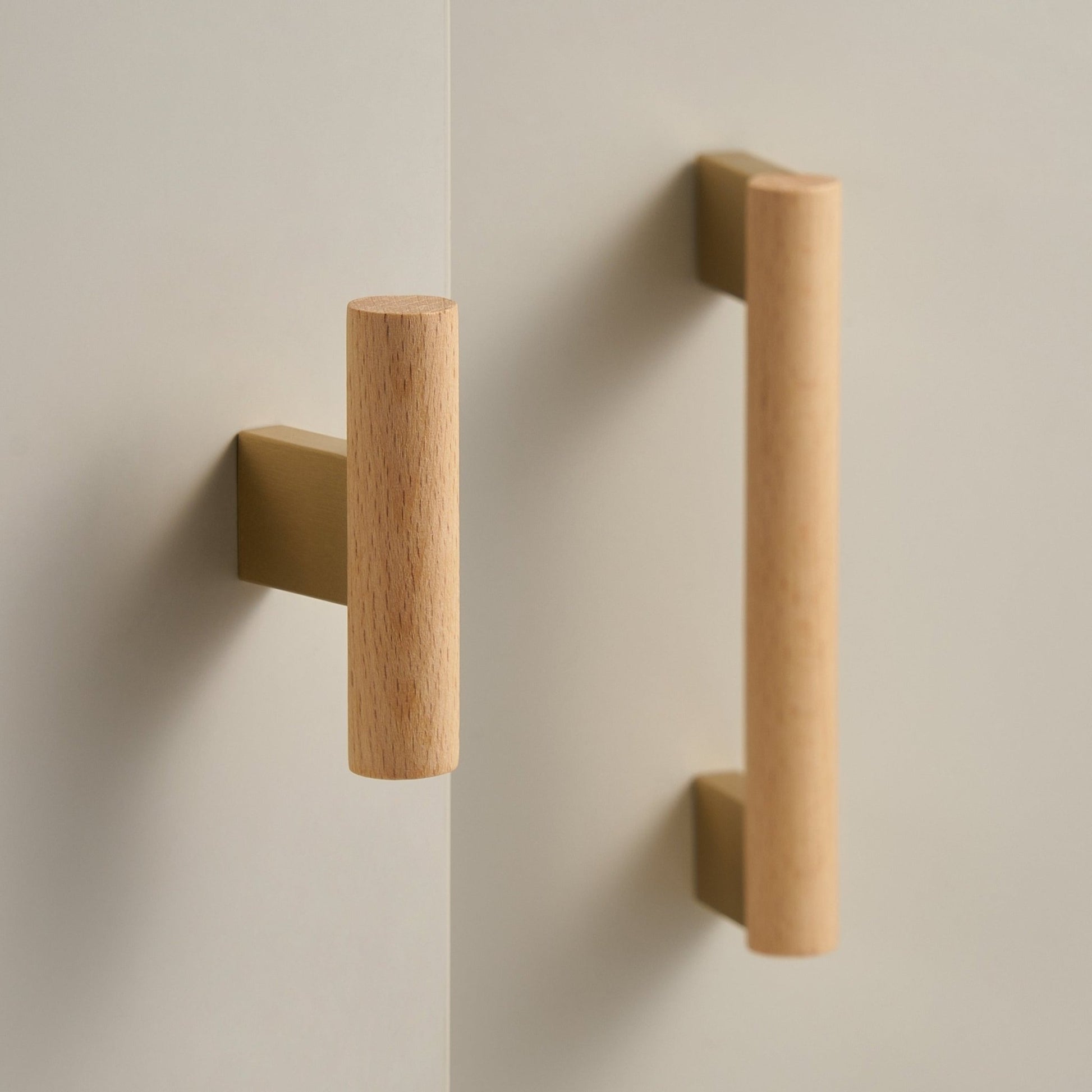 XYLO Beech & Brass Handles - meraki.