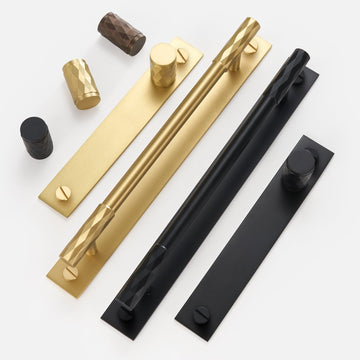 ADAMAS Solid Brass Handles with Plates - meraki.