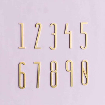 AMYTHUS Satin Solid Brass Numbers