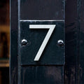 BROOKFIELD Satin Nickel Floating House Number Sign - meraki.