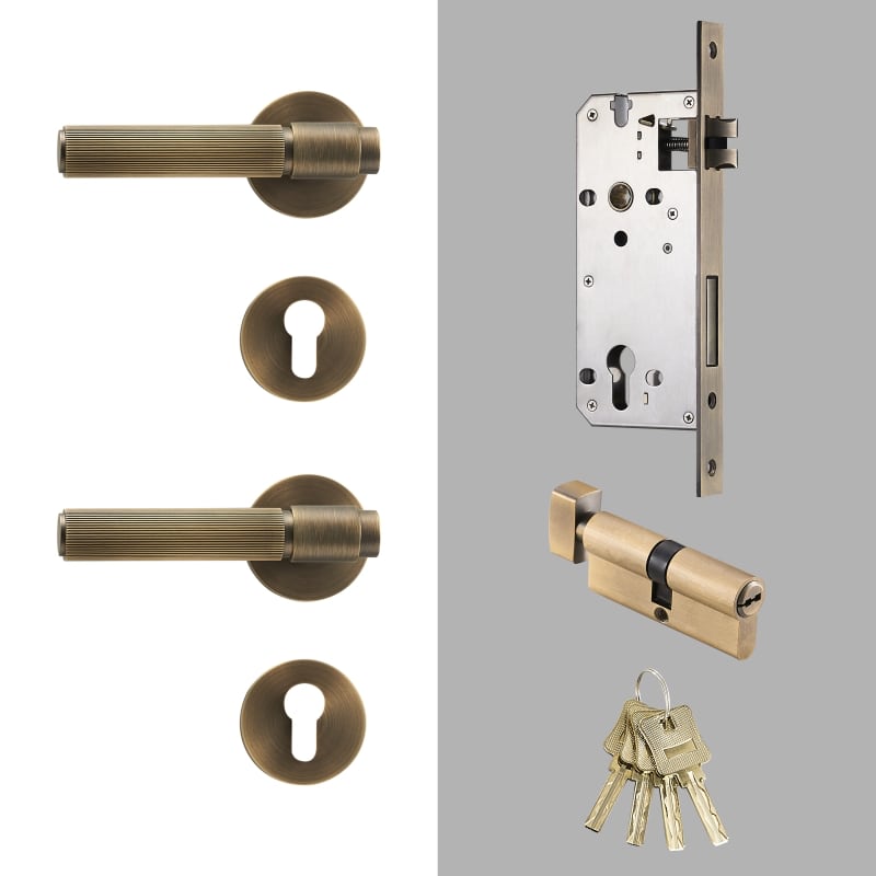 GRAMM Lever Door Handles & Lock Set - meraki.