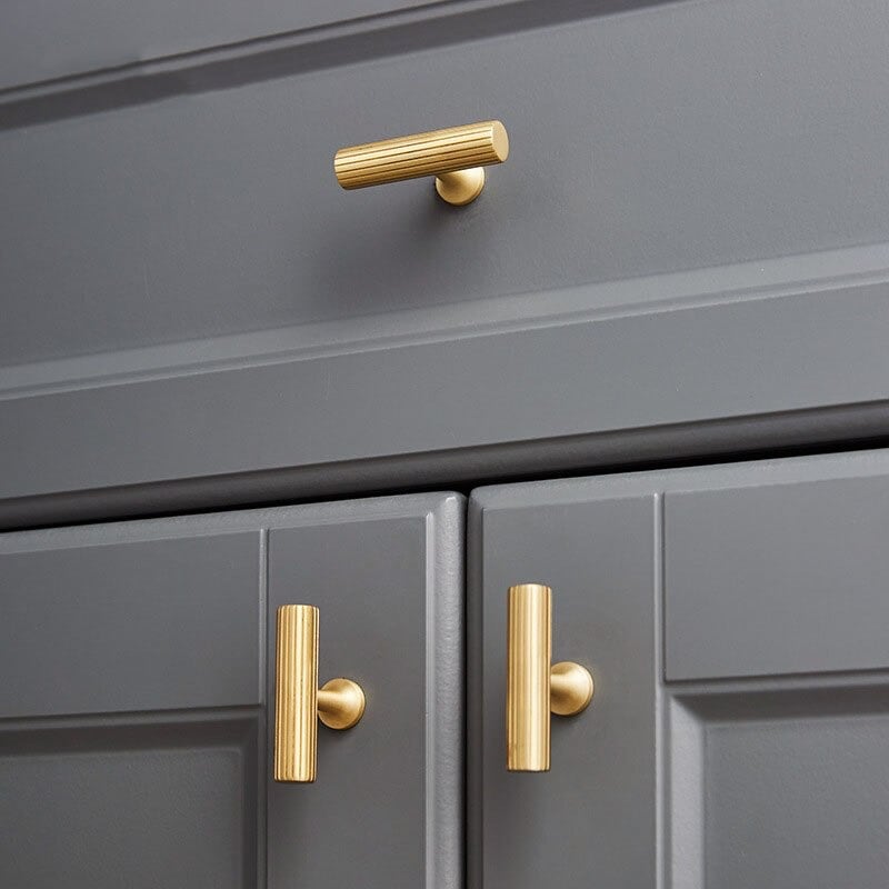 Brass Knurling Cabinet Handles, Modern Drawer Knobs ,Furniture  Hardware,Dresser Wardrobe Handle at Rs 348/piece, Rohtak