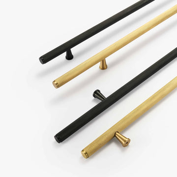 LUX Knurled Brass Handles