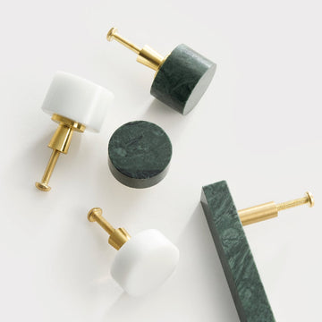 MARMER Solid Marble & Brass Knob - meraki.