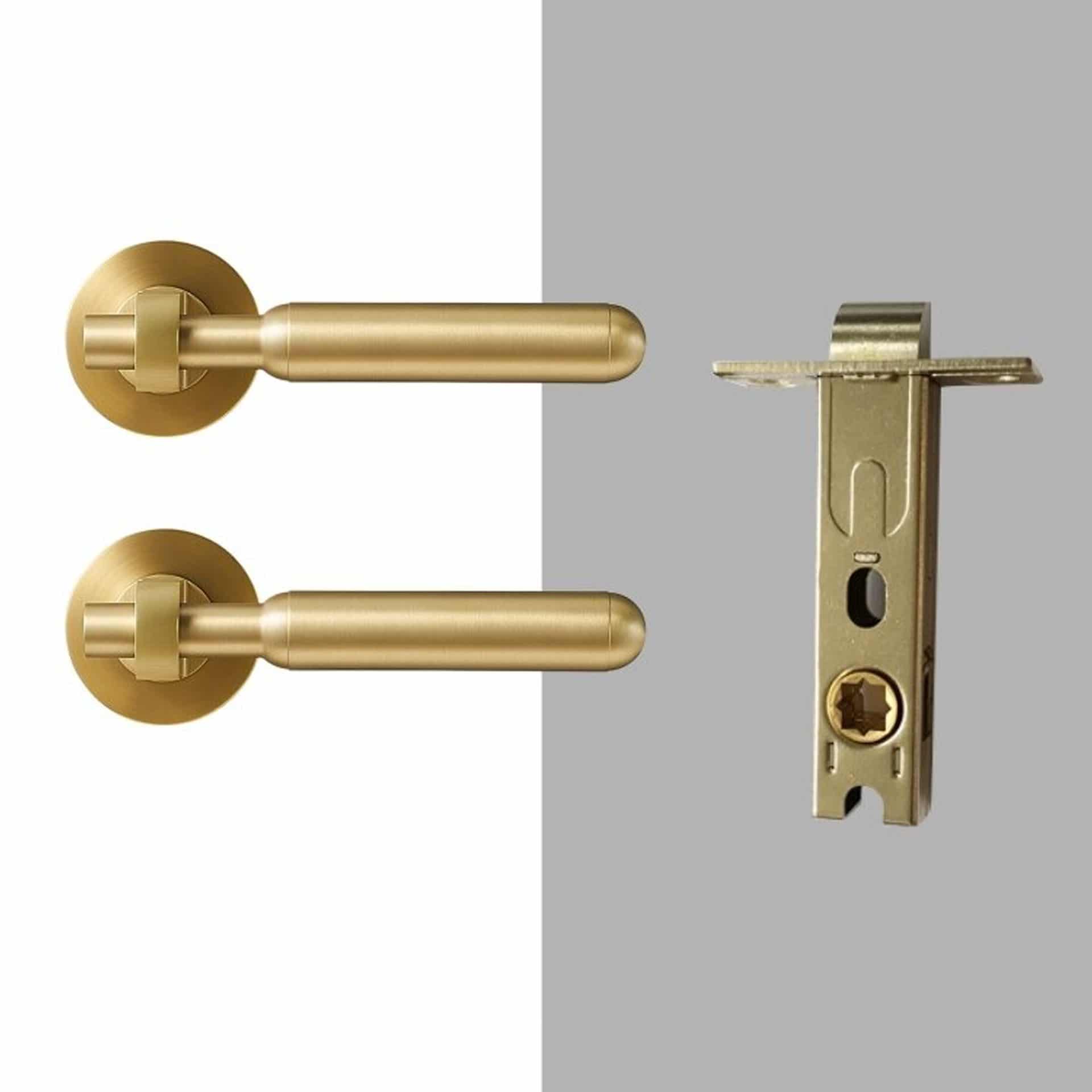 meraki. Renew - ROL Solid Brass Lever Handle & Lock Set - meraki.