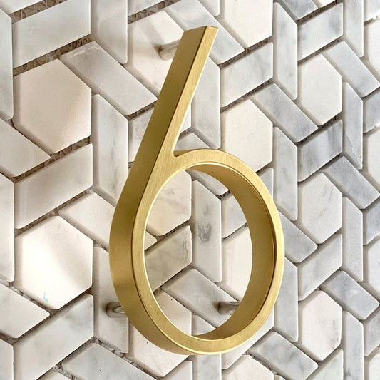 OBRE Satin Brass House Numbers