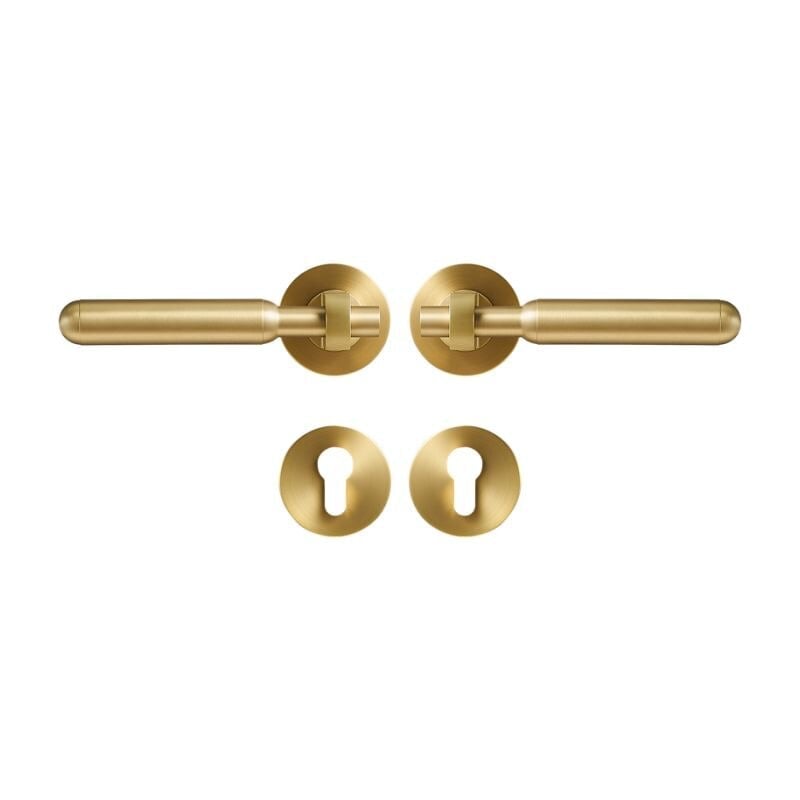 ROL Solid Brass Lever Handle & Lock Set - meraki.