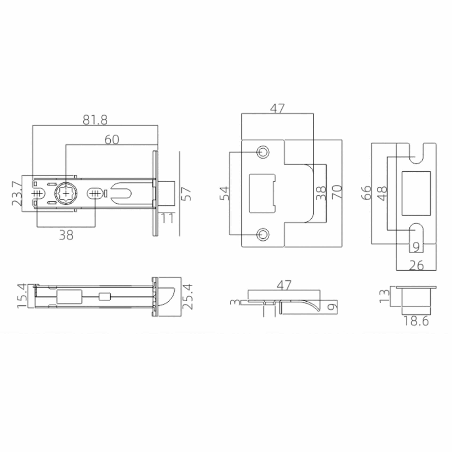 Solid Brass Tubular Latch - meraki.