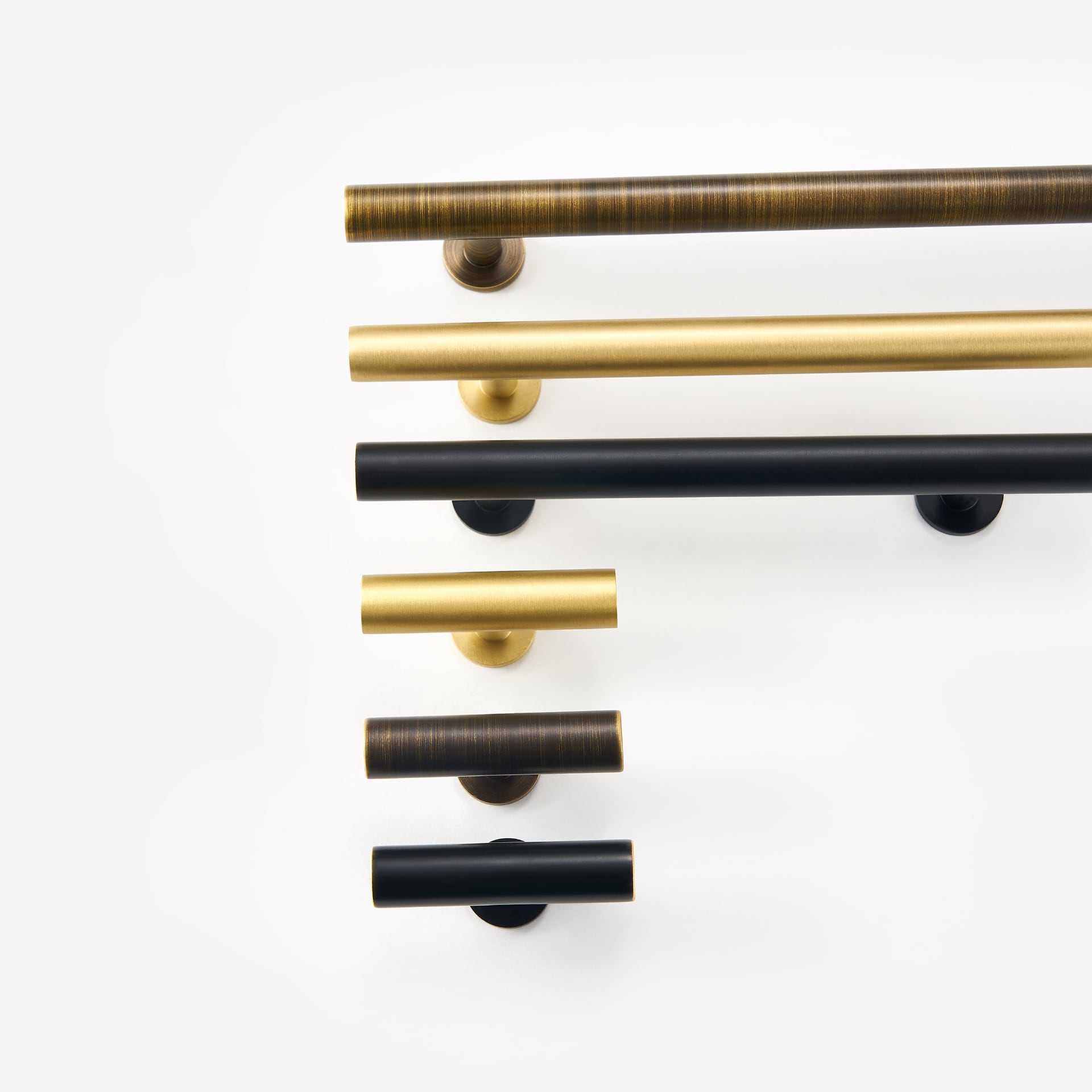 STROKKA Brushed Solid Brass Handles - meraki.