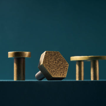 VEDA Hammered Brass Knobs - meraki.