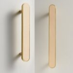 FERN Massief messing & lederen handgreep