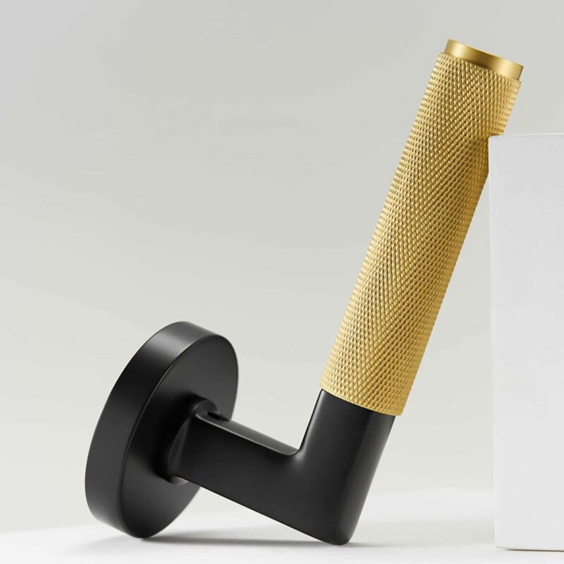 HICE Ensemble de poignées de porte et de serrures à levier en laiton massif