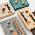 BEETHAM Solid Brass & Leather Furniture Handles