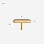 Barra a T in ottone massiccio COBBA