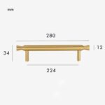 DUKE massief messing handvat