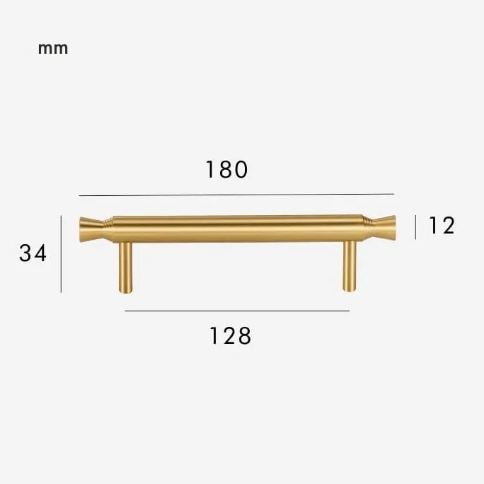 DUKE massief messing handvat